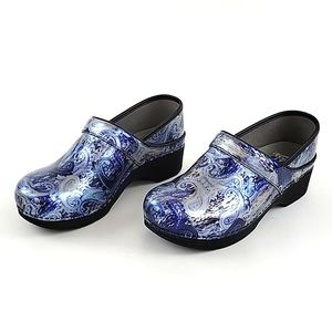 Dansko LT Clogs Blue Paisley Size US9.5~10 EU40